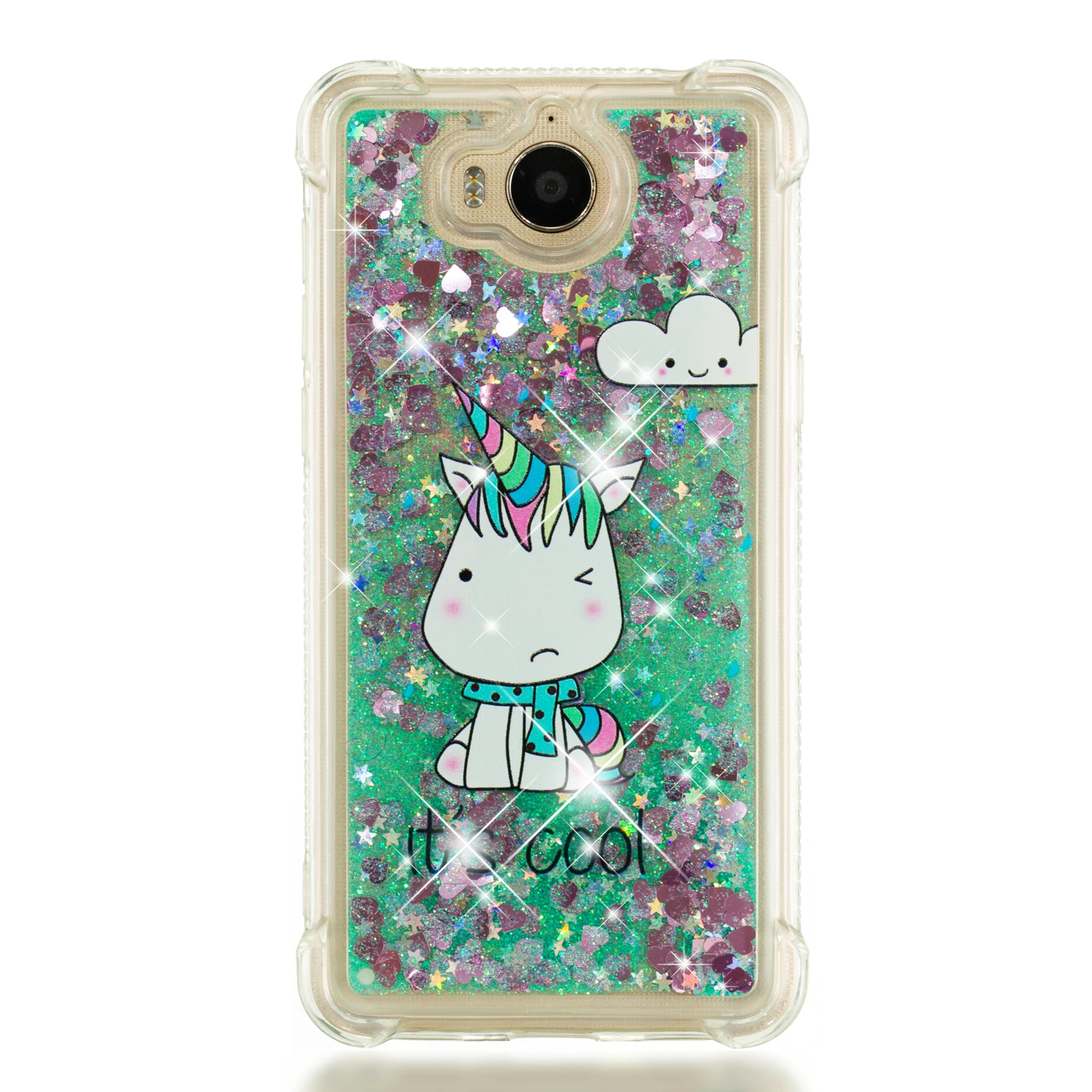 Для huawei Y5 Y6 Nova Young Bling с динамичными плавающими жидкими милый чехол MYA-U29 MYA-L22 MYA-L41 L11 Мягкий силиконовый чехол-бампер - Цвет: NO.12