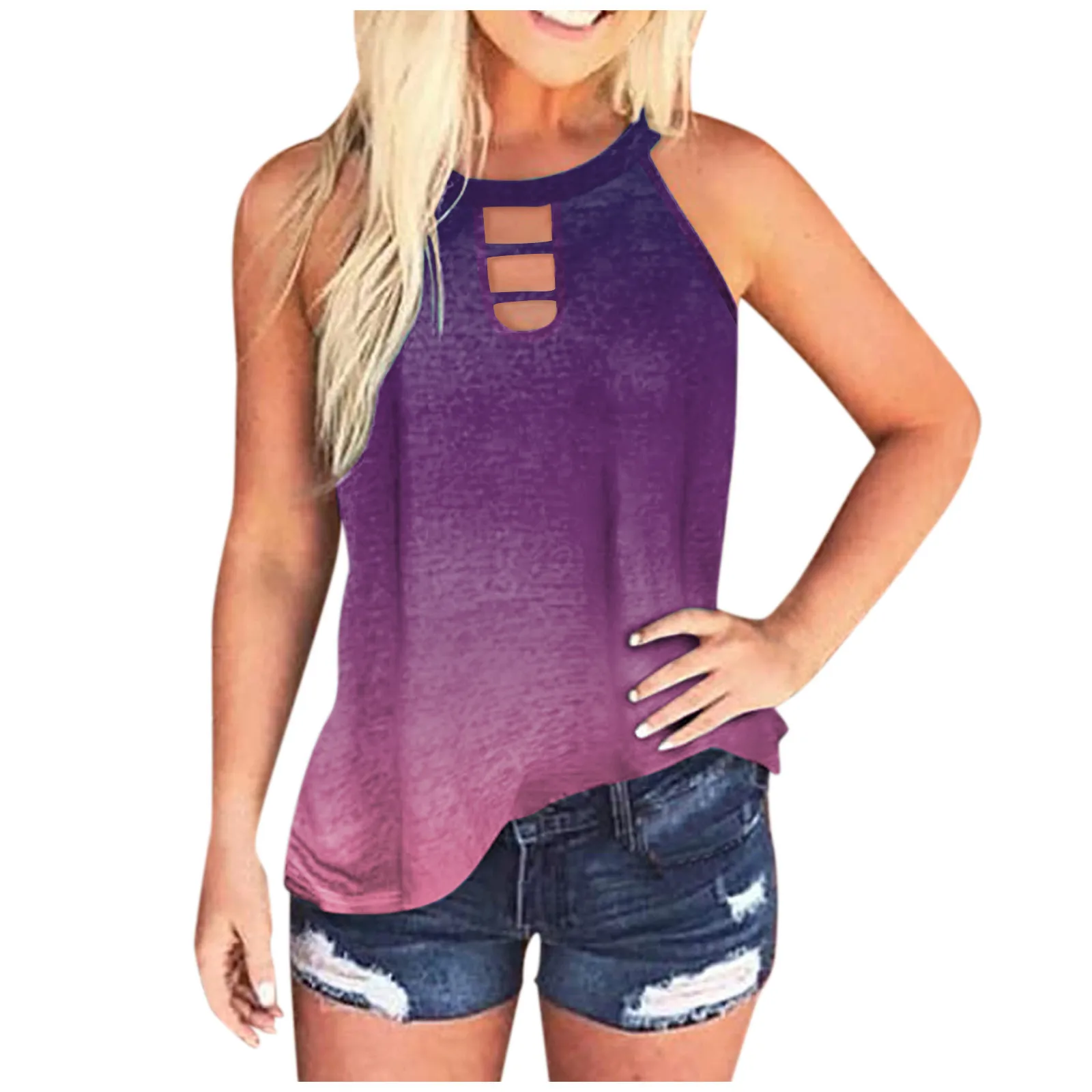 

Fashion Womens Leopard/Tie-Dye Tank Top Casual Summer Blouse Shirts camisetas de mujer blusas bluzka jedwab roupas femininas