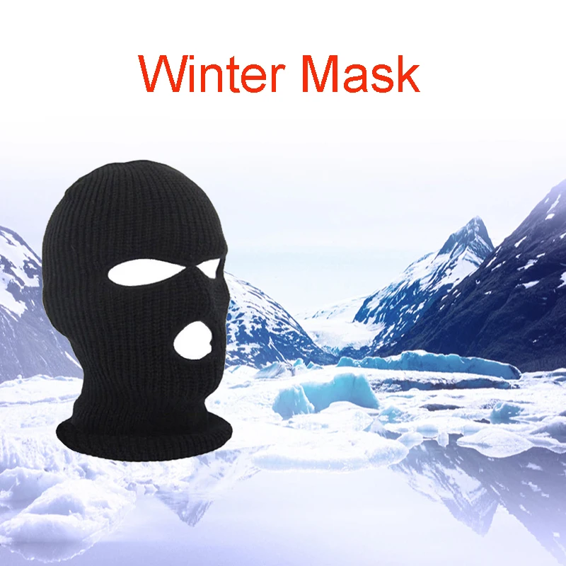 Армейская тактическая Зимняя Маска Теплая Лыжная велосипедная Балаклава с 3