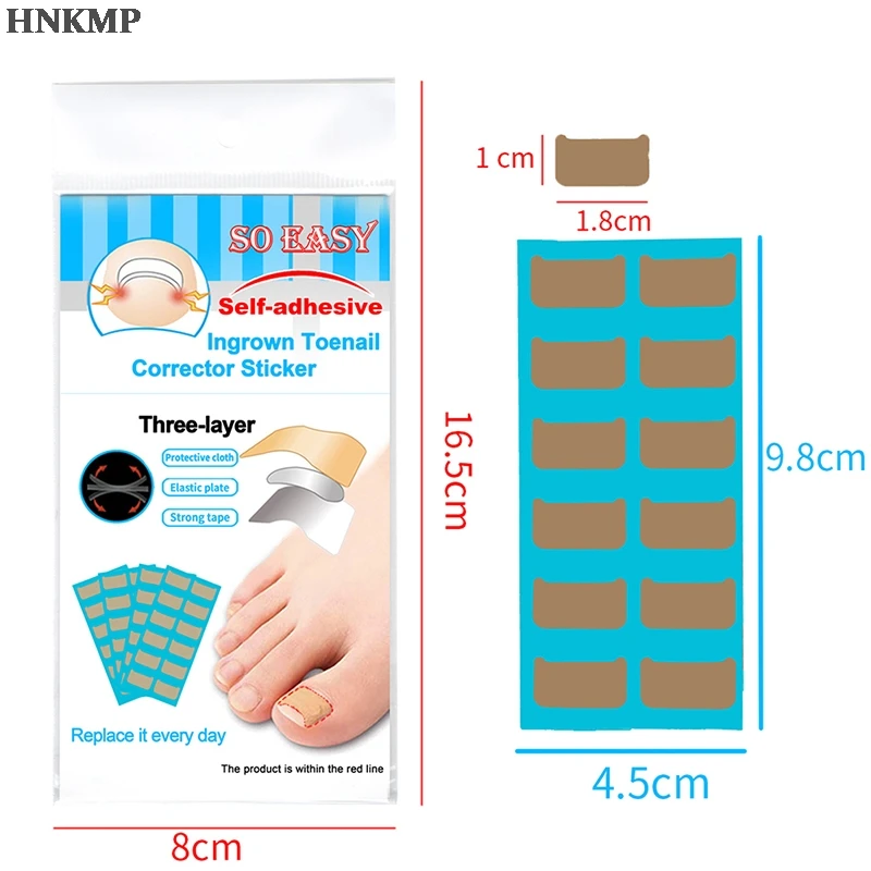 

120pc Nail Correction Stickers Ingrown Toenail Corrector Patches Paronychia Treat Tools Pedicure Patch Straightening Clip Brace