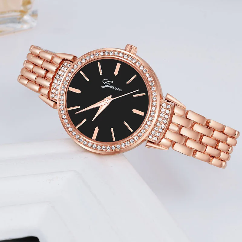 

GINAVE Hot Selling Women's Diamond Watches, Quartz Watches, Watches, Bracelets, Bracelets Three-piece Set