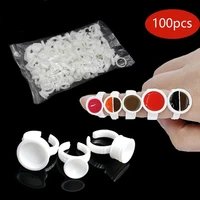 500 pcs tattoo ink ring cup ink holder for permanent makeup tattoo makeup holding pigments and eyelash glue divider container