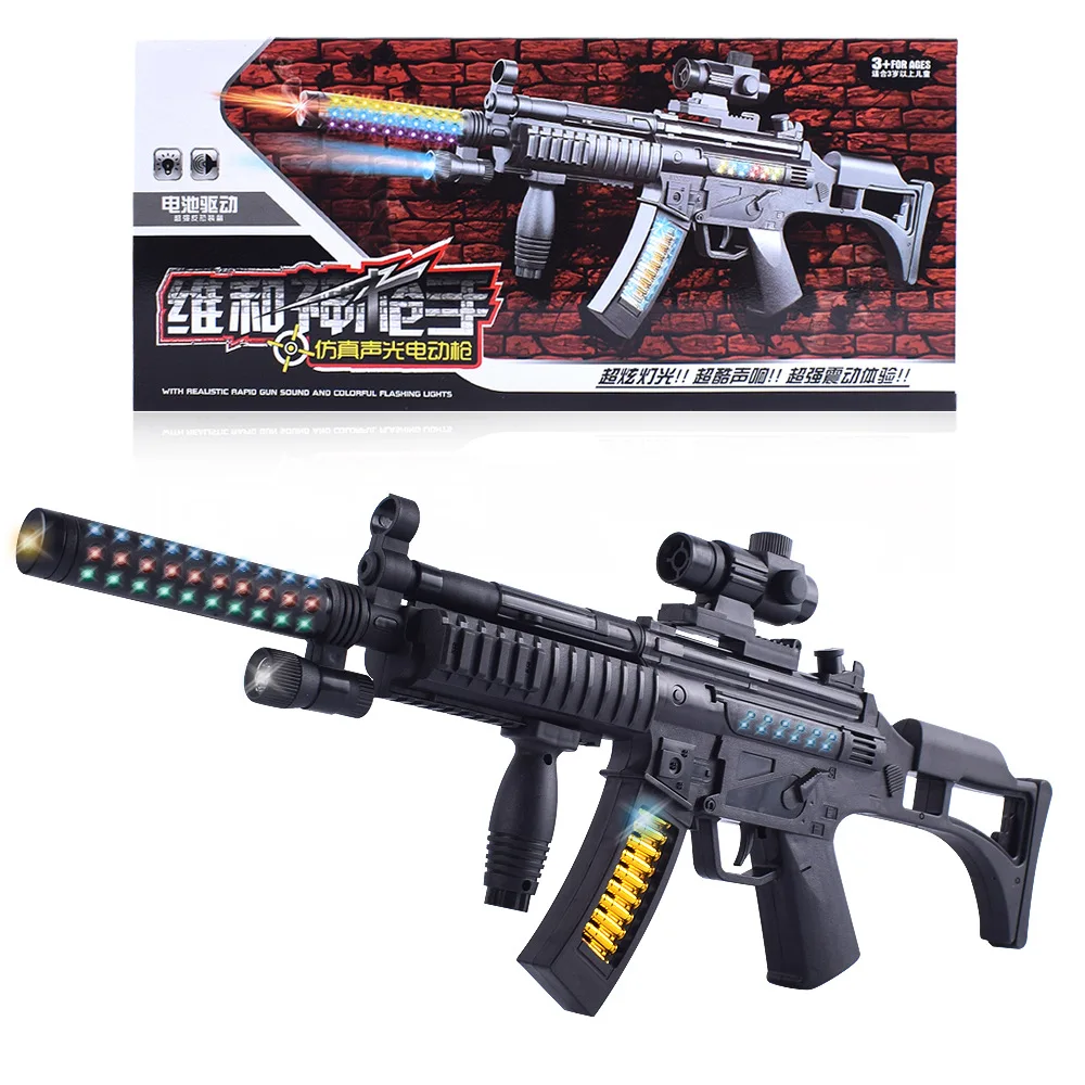 Children's electric sound hairpin submachine sniper rifle military model toy guns