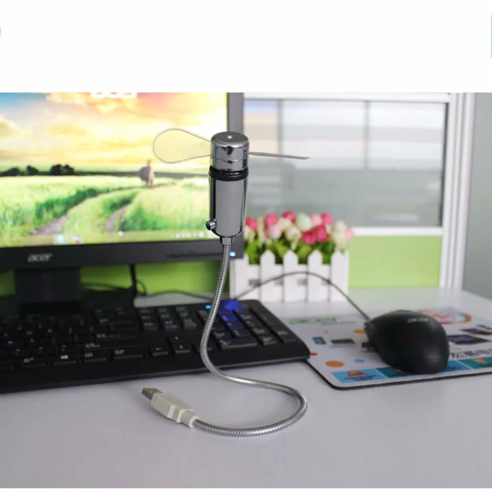 Гибкий мини-usb вентилятор гаджеты на гибкой ножке светодиодная часы прохладное