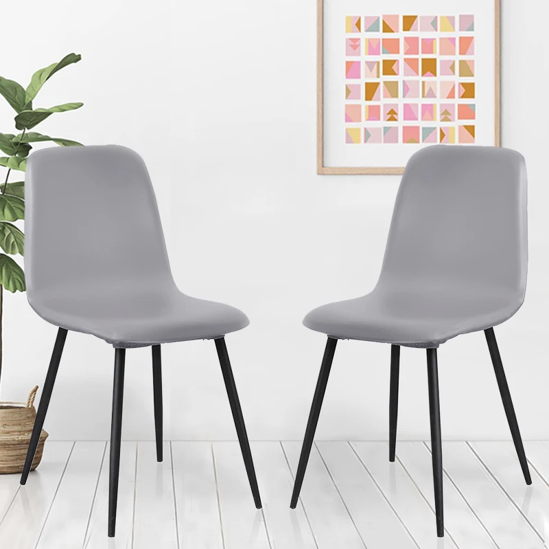 1/2/4/6 шт Водонепроницаемый короткие задняя крышка стула (Eames сиденья ПУ чехлы на