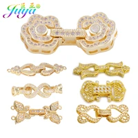 juya diy natural stone pearls handicraft jewelry making supplies goldsilver color fastener closure lock clasps accessories