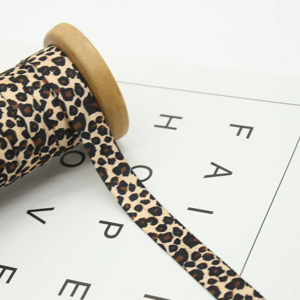 DIY Leopard Печатный Эластичный Цветок кружевная отделка лента с вышивкой шитье
