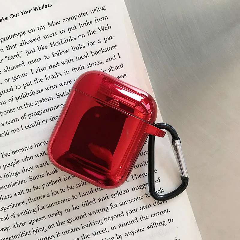 Гальванический мягкий корпус для наушников для airpods чехол Bluetooth Беспроводная Противоударная сумка для зарядки airpod защитный чехол