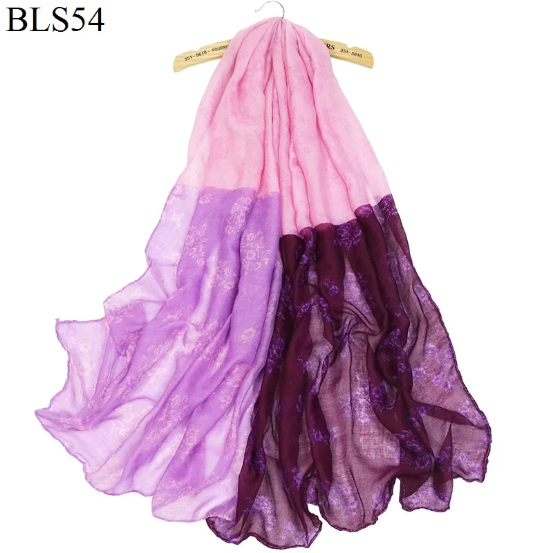 ELIfashion Модный Шарф Длинный мягкий три части Флора смешанных цветов обертывание