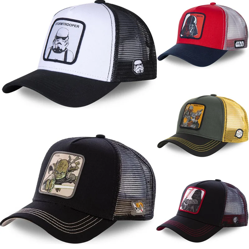 Бейсболка в стиле хип-хоп для мужчин и женщин, хлопковая бейсболка с Снэпбэк из аниме «Звёздные войны», с сеткой, для папы - Для футбольных фанатов