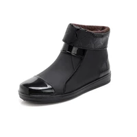 rain boots mens fashion short tube non slip wear resistant rubber shoes waterproof overshoes kitchen waterproof work shoes