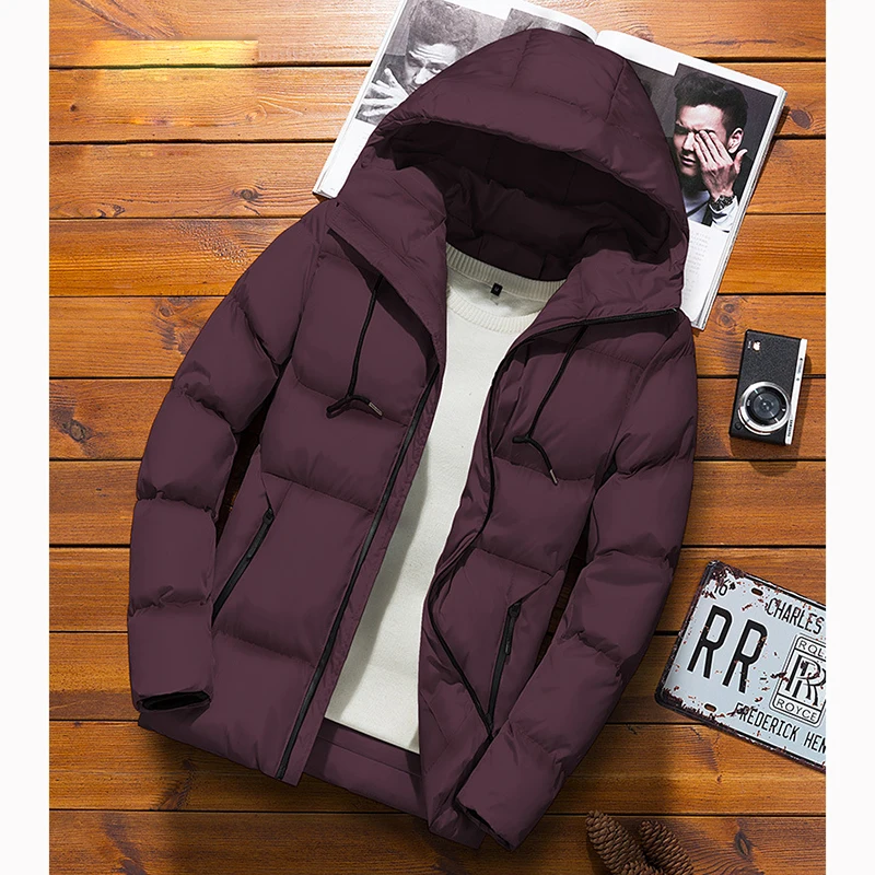 Covrlge Горячая Мода с капюшоном зимнее пальто для мужчин Толстая Теплая мужская