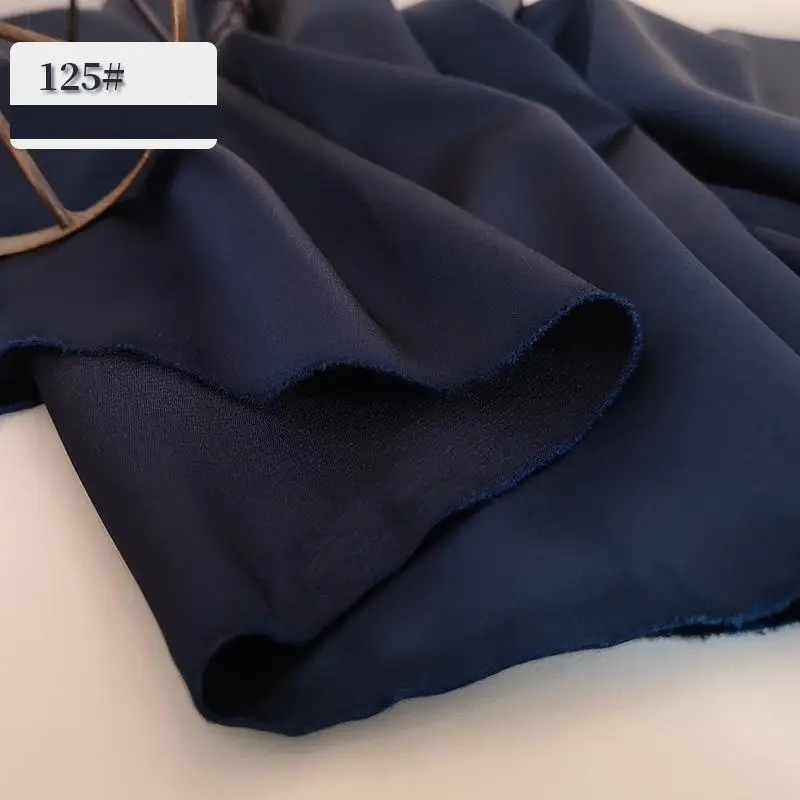 3/5/10 м Блестящая однотонная шелковая атласная шифоновая ткань для платьев