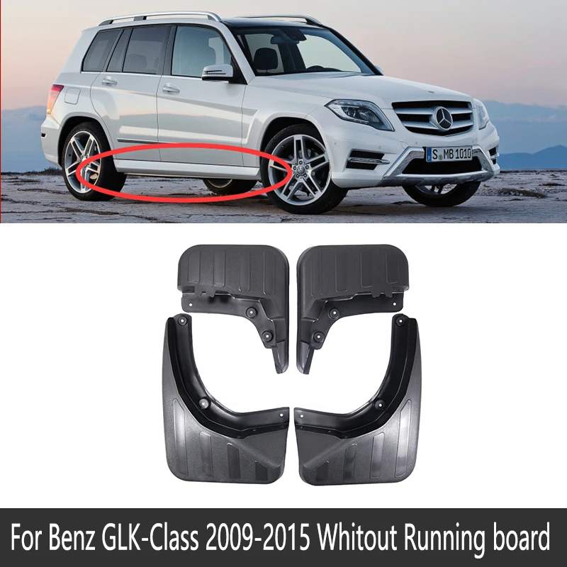 Fit Had Step door Брызговик для Mercedes Benz GLK класс X204 2009~ 200 250 300 350 крыло грязи брызговик откидная крышка аксессуары 2010 2011 - Название цвета: Fit Had Step door