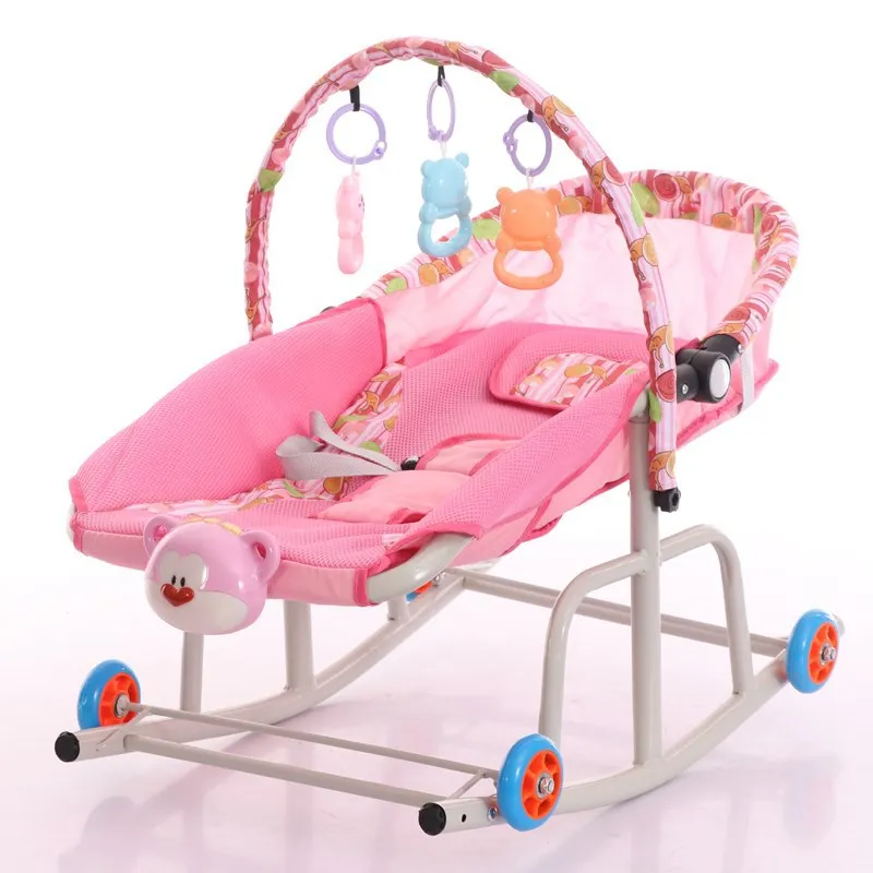 Детское музыкальное кресло качалка детское игрушечное качающаяся люлька