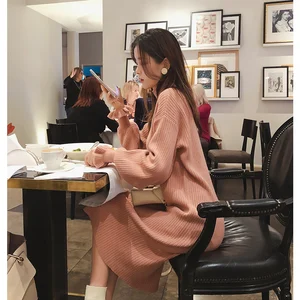 Mishow Трикотажные платья демисезонное платье-джемпер MX18D5713