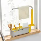 Кухня телескопический держатель для кухни, Регулируемый Губка мыло держатель Полка-сушилка для посуды стеллаж для хранения корзина Кухня инструмент