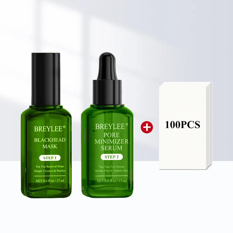 Tea Tree Blackhead Remover Serum Shrink Pores Essence Black Peeling Mask Oil-Control Face Sheet Whitening Skin Care | Красота и