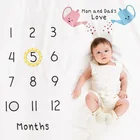 Скандинавские игровые коврики с мультипликационным рисунком для новорожденных детей тканевый фон календарь фото реквизит для новорожденных девочек мальчиков