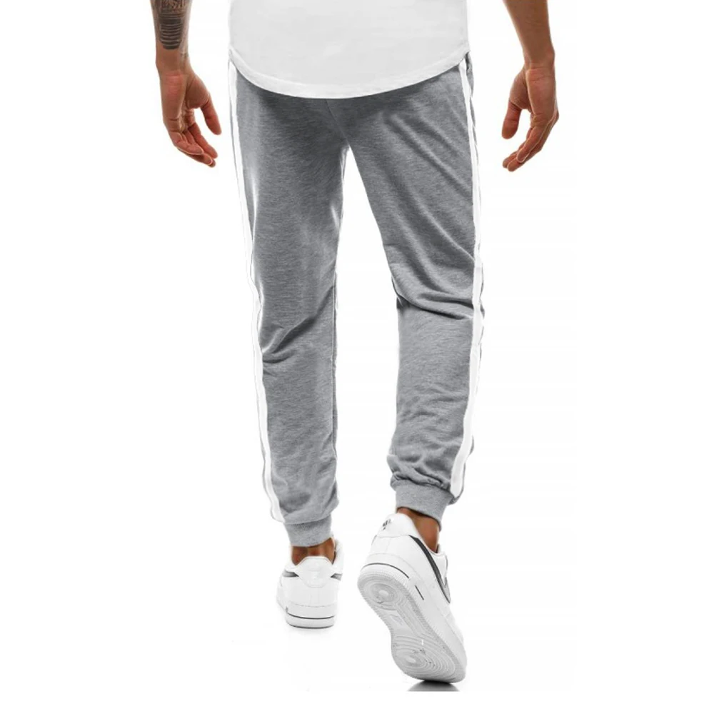 

New Style Foreign Trade Men's Color Matching And Splicing Casual Pants Men's Fluorescent Green Legged Casual Pants