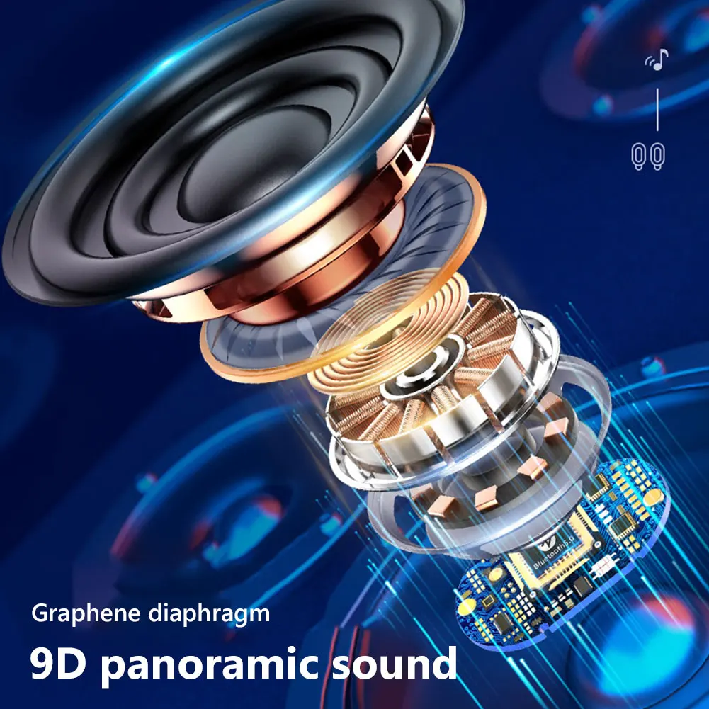 Оригинальные беспроводные наушники Bluetooth-совместимые с 5 0 Mini HiFi гарнитура басами