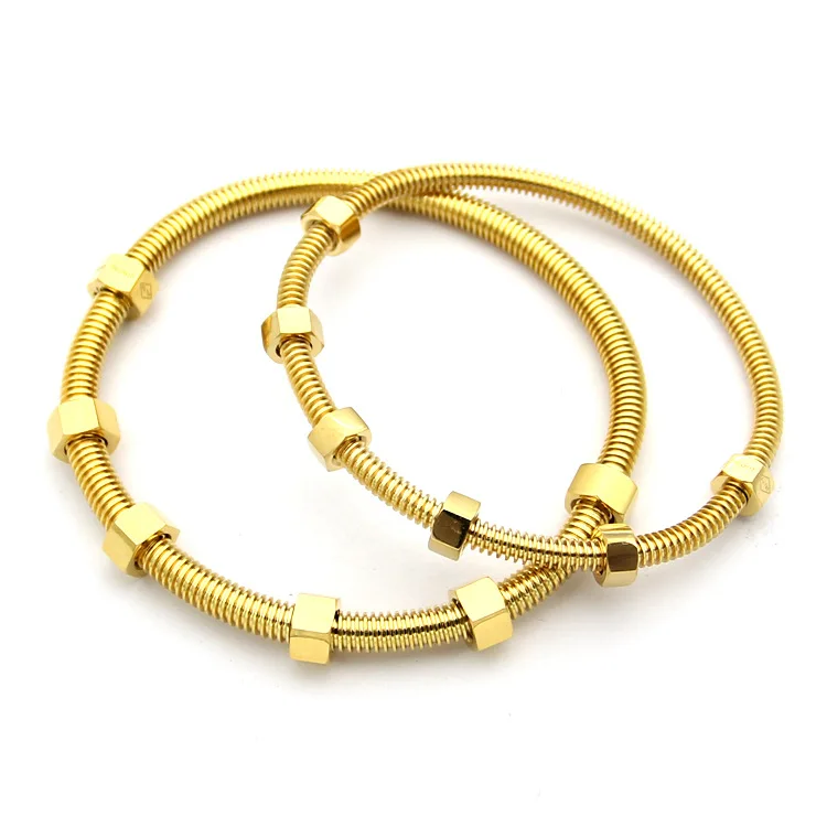1 pairs Gold J. hangke, 1 пара, браслеты Carter, можно вращать, браслет для влюбленных с завинчивающимся узлом и браслет для женщин и мужчин, модный подарок, отвертка, брендовые браслеты - Окраска металла: 1 pairs Gold