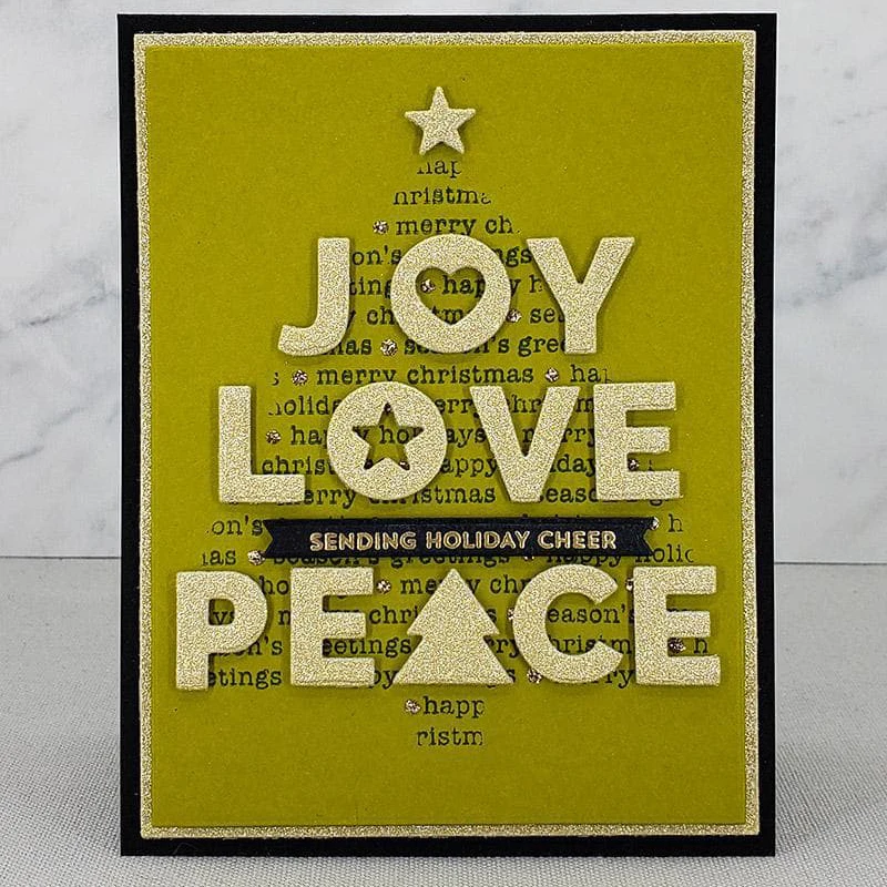 Штамп для скрапбукинга прозрачный с рождественскими поздравлениями