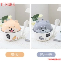cartoon ceramic instant noodle bowl with lid large cute instant noodle instant noodle cup and bowl couple set soup animal cat