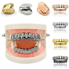 Набор коронок для зубов в стиле хип-хоп, комплект верхних и нижних зубных насадок, кепки для зубов в стиле панк, вечерние рэперские ювелирные изделия для косплея, 2021