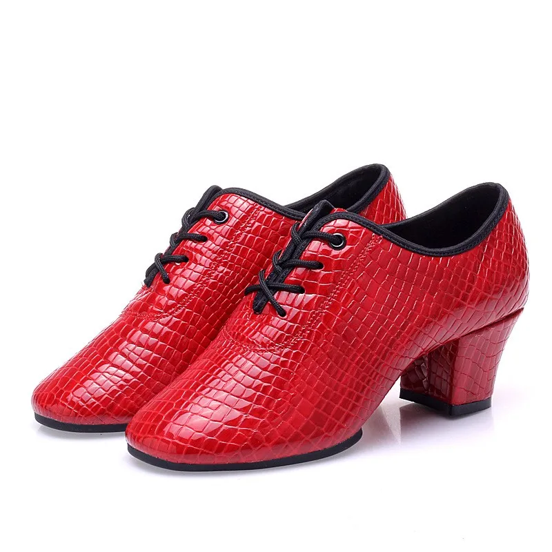 Женские туфли из натуральной кожи для латинских танцев Обувь на массивном