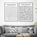 Ванная комната поиск по ключевым словам минимализм настенный художественный холст Плакаты и принты забыли свой телефон картина с цитатой картинки для Спальня