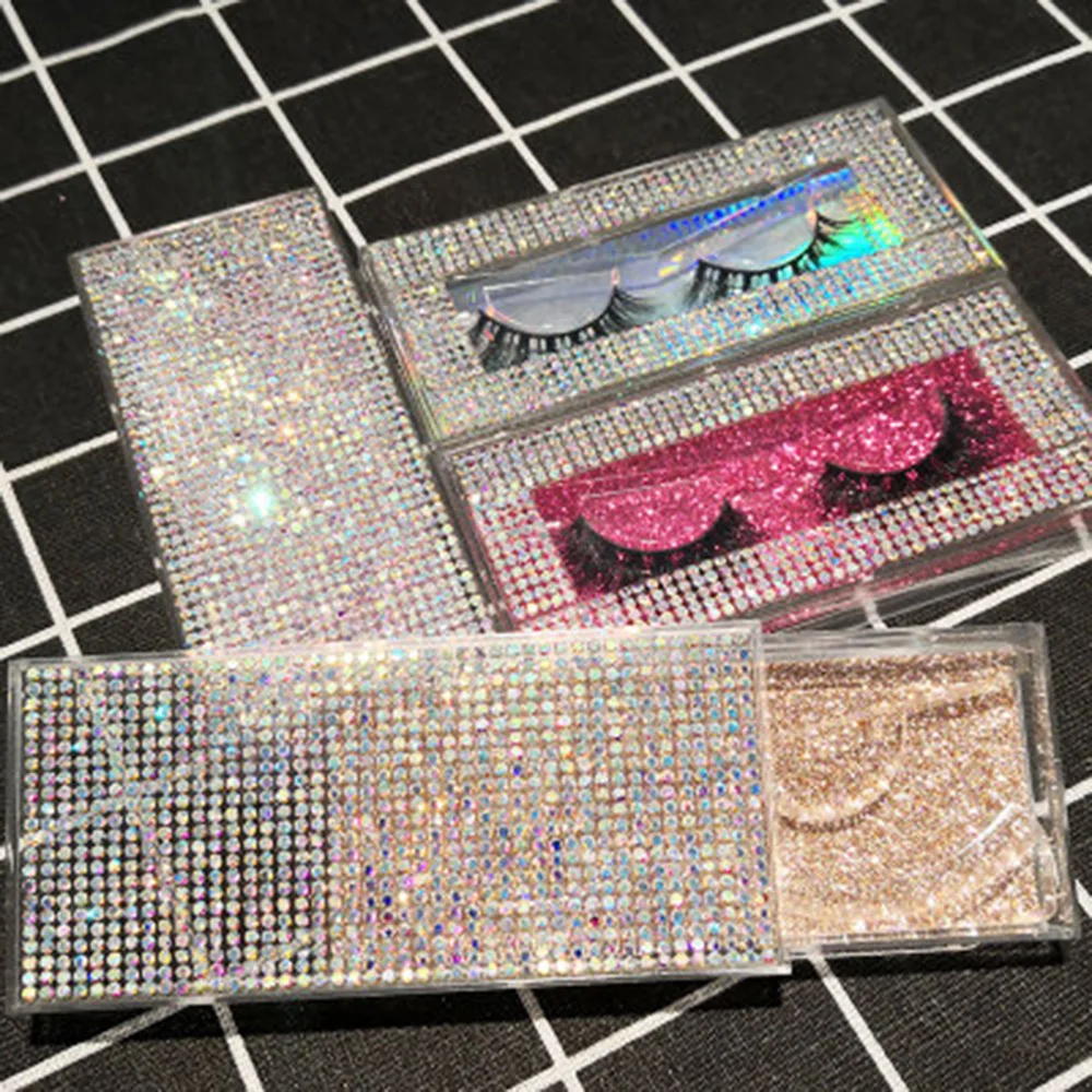 

Mink Lash Packaging Diamon Eyelash Box Empty Case Eyelash Pallet Supplies Packaging Wholesale Lots Bulk Bundles Drop Shipping