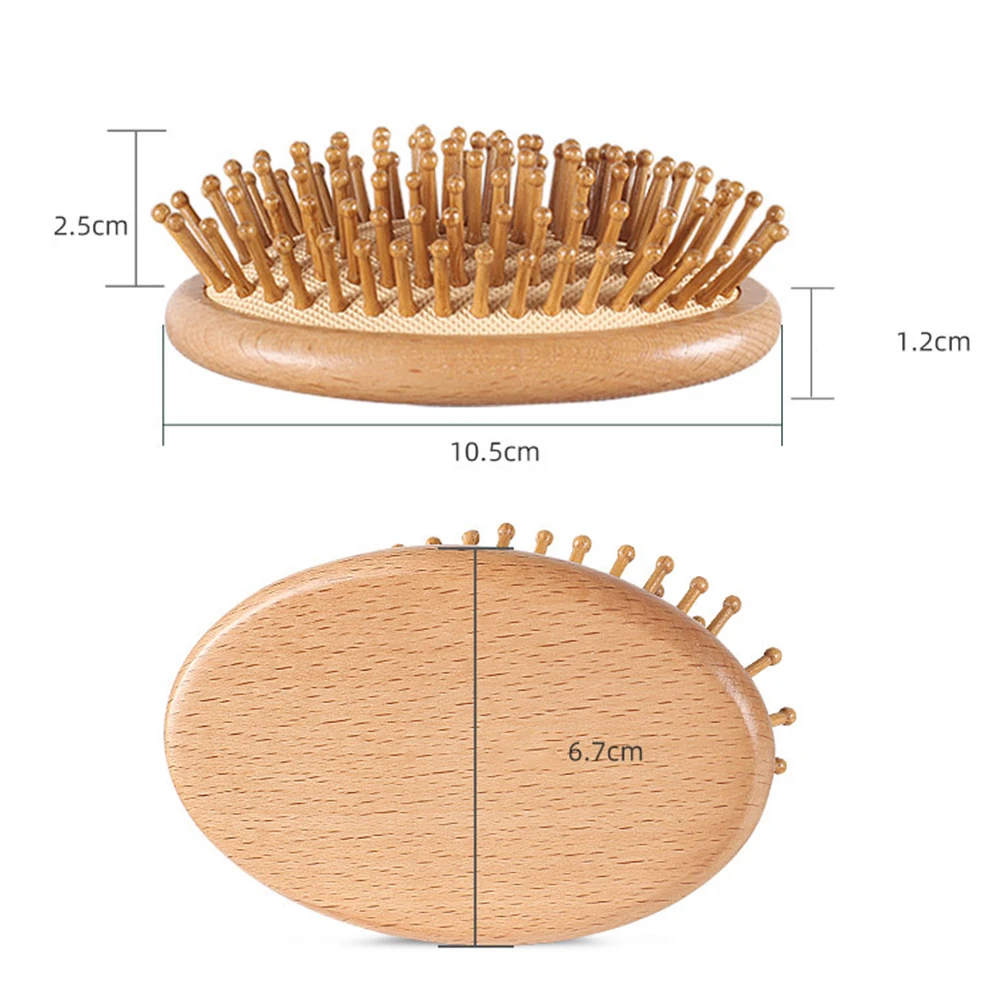 Бамбуковая подушка безопасности Детские гребни карбонизированные твердые