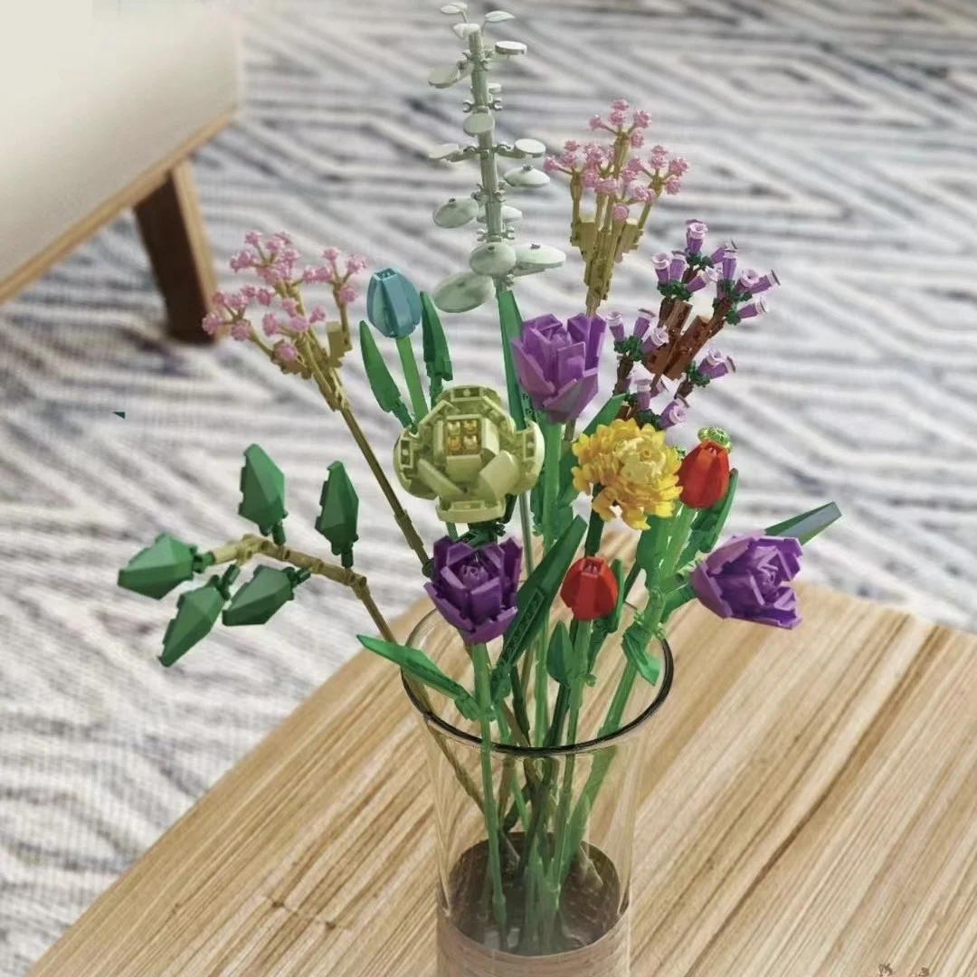 

In stock Creative heaven bird plant 10289 Building Blocks Plant potted Strelitzia potted Building Blocks 10280 Decorative Gift