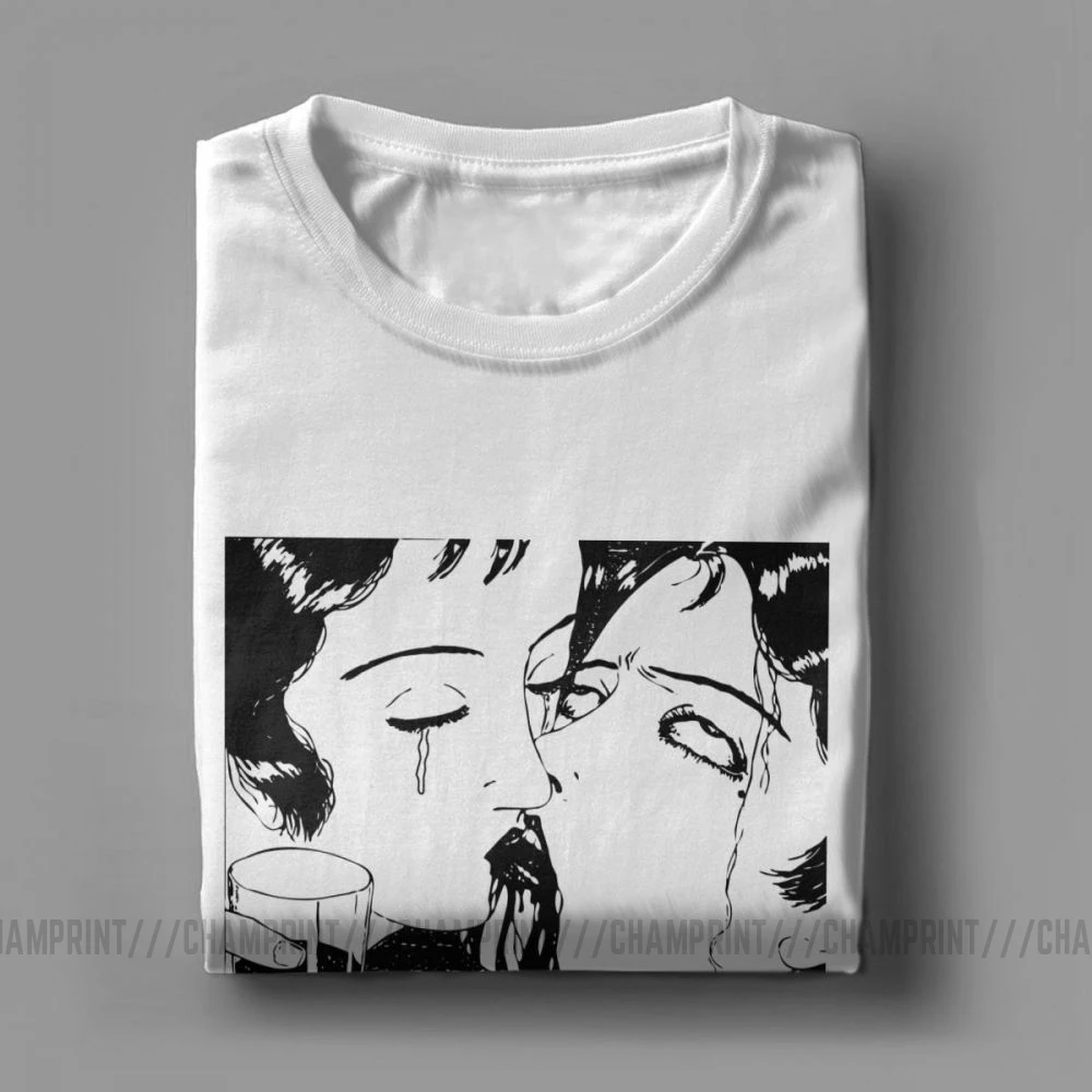 Футболка Junji Ito для мужчин футболка из чистого хлопка Томи японская каго манга