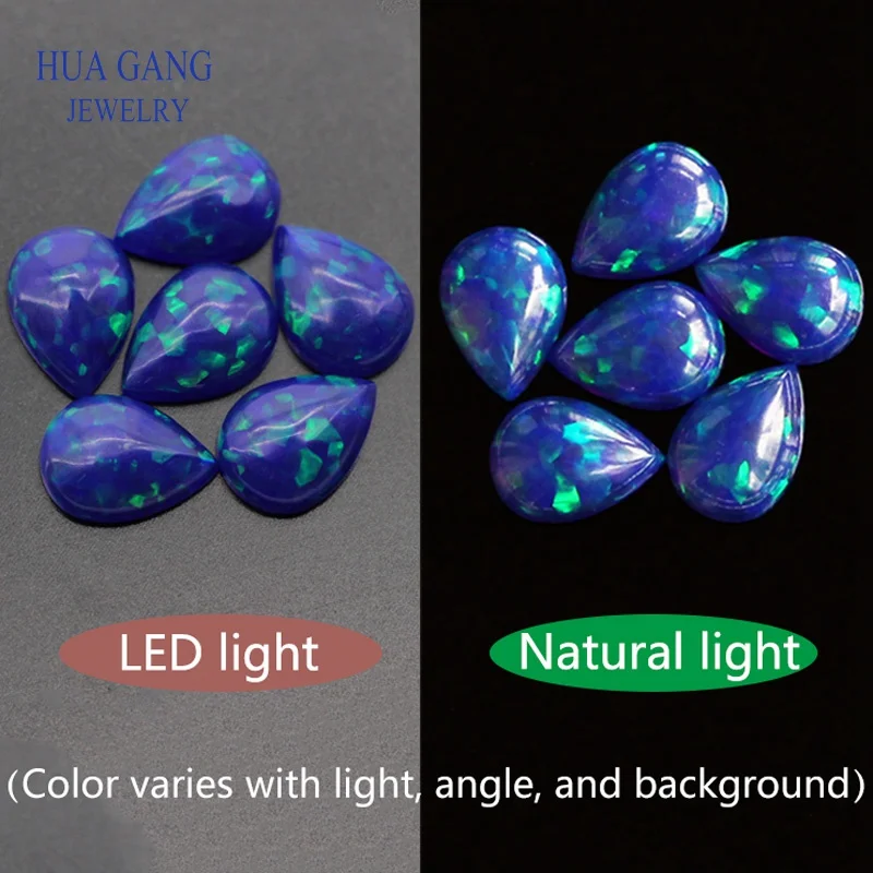 

Pear Shape Cabochon Synthetic Opal Flat Back FH09 Beads Synthetic Gemstones For Jewelry Making DIY 3x5~7x9mm Free Shipping