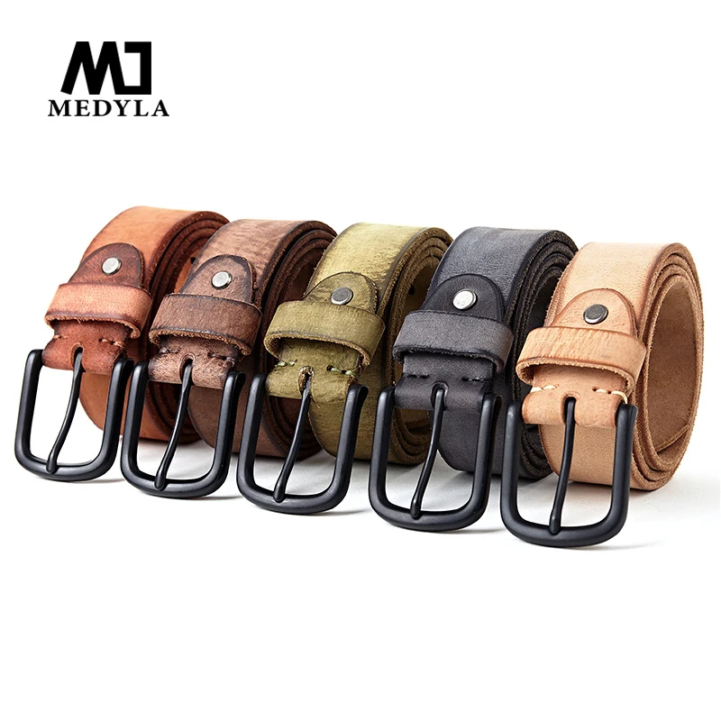 Men's Genuine Leather Luxury Brand Belt High Quality Alloy Pin Buckle Men's Business Retro Youth With Jeans New Belt Dropshipper