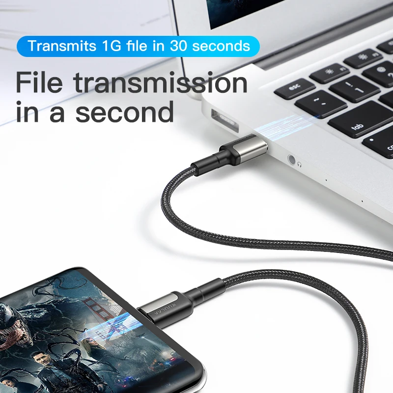 USB кабель KUULAA Type C для быстрой зарядки Samsung S10 S9 PD 60 Вт устройств с функцией