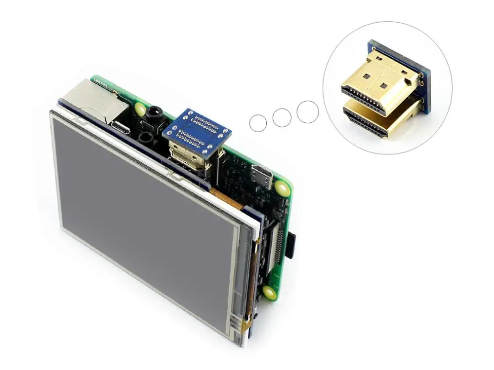 Waveshare 3 5 дюймовый HDMI LCD резистивный сенсорный экран 480x320 Высокое Разрешение