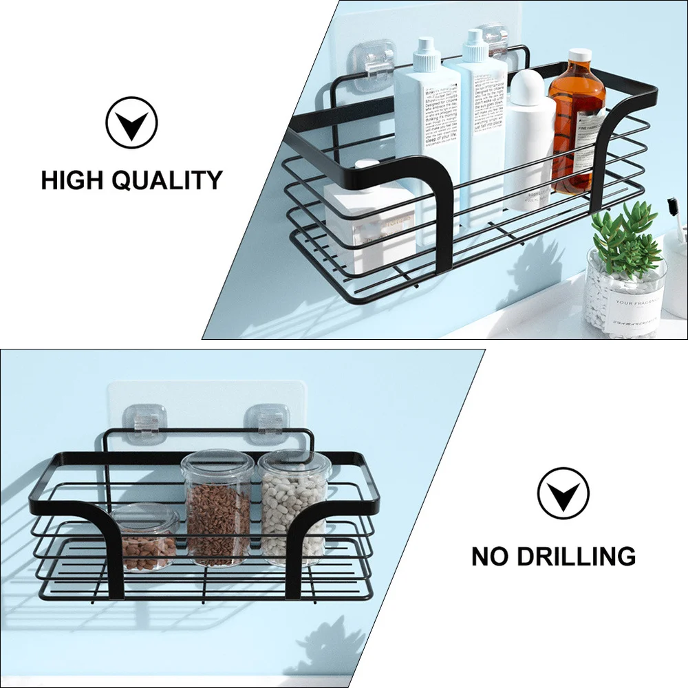 

Adhesive Bathroom Shelf Wall Mounted Organizer Rack Toiletries Storage Rack