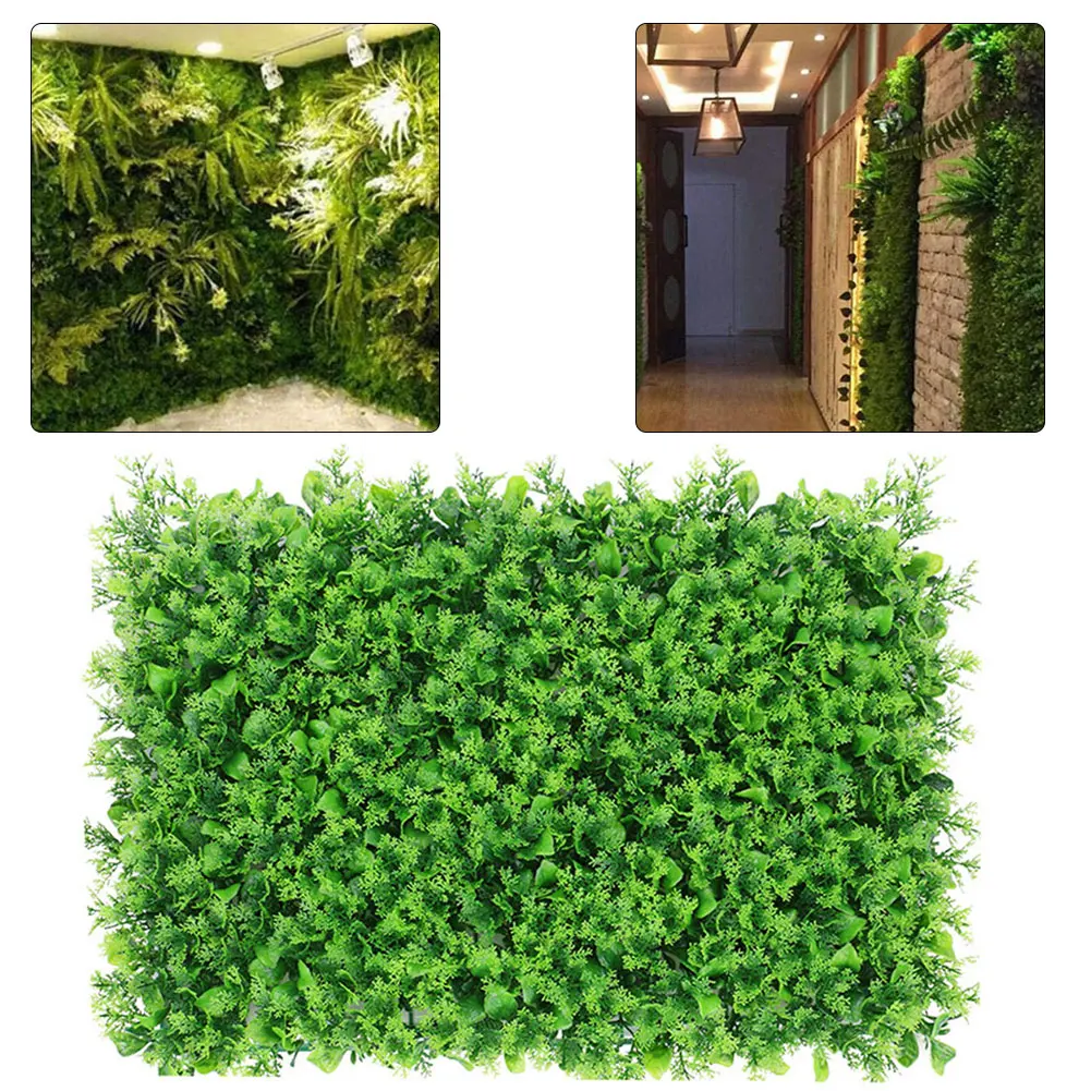 

40*60cm Artificial Plant Hedge Panel Asparagus Grass Fake Plant Wall Faux Ivy Fence Lawn Decorative Backdrop Privacy Screen