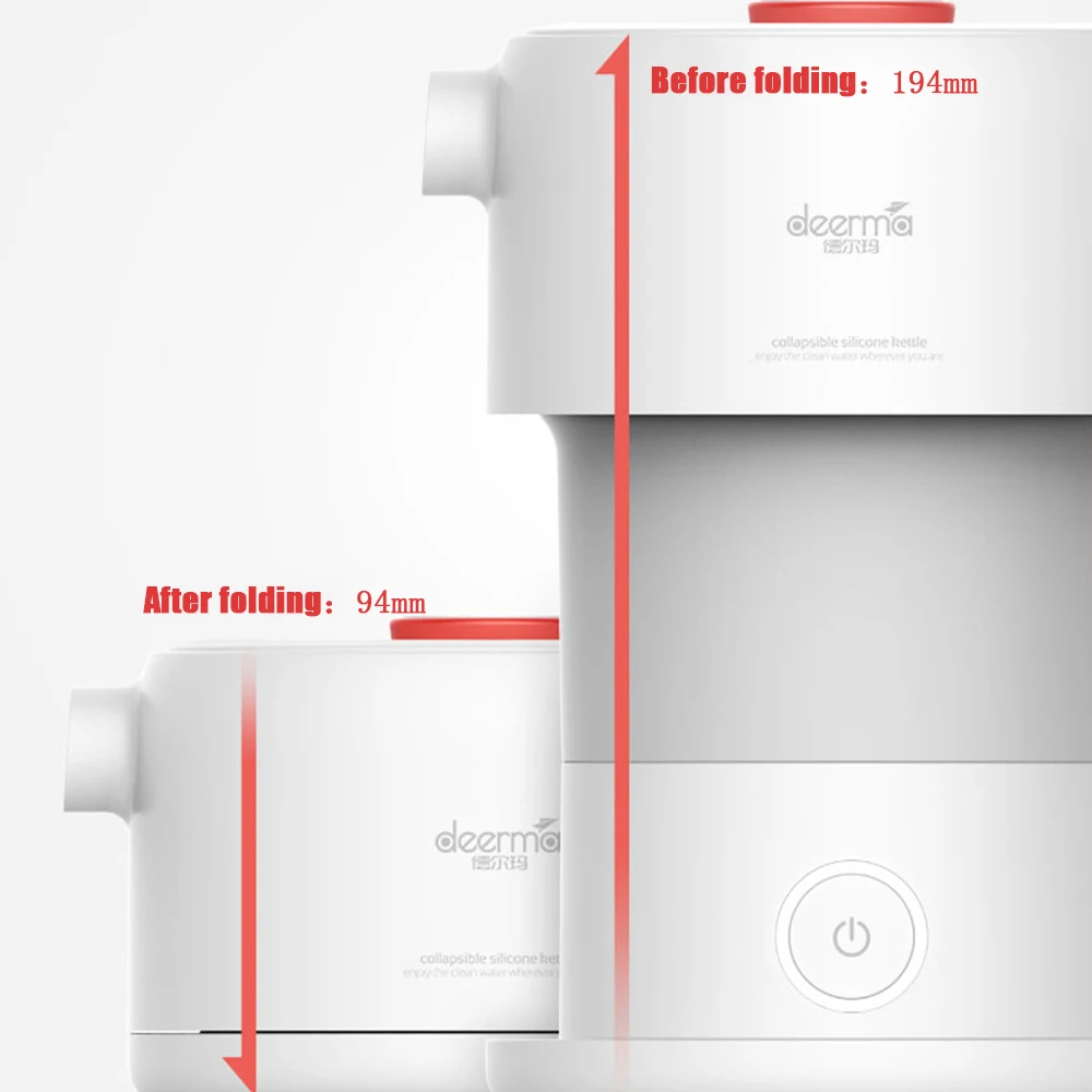 Xiaomi Mijia Deerma 0.6l складной портативный чайник для воды ручной Электрический колба для воды горшок авто защита от пауэрта проводной чайник