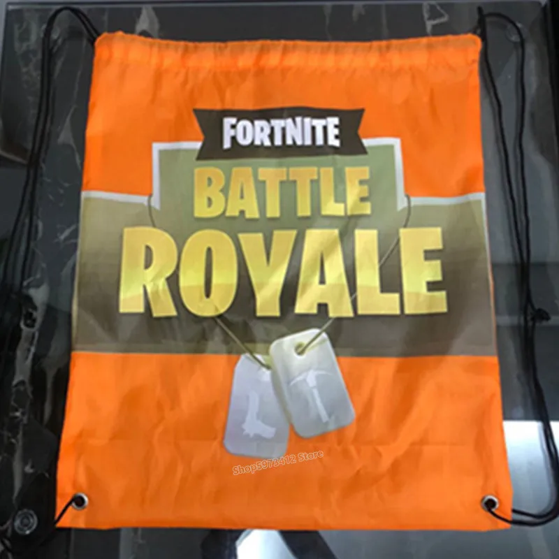 Game Fortnites Fortress Night Drawstring Backpack Simple Polyester Bag Portable Outdoor Battle Royale Sport | Дом и сад