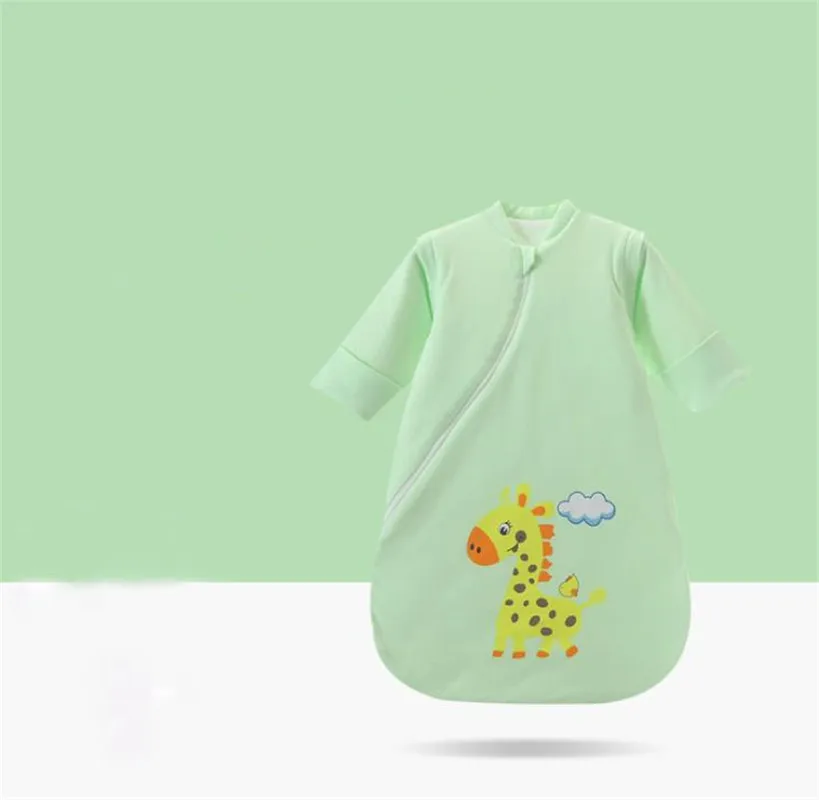 Хлопковый плотный и теплый спальный мешок съемный с длинными рукавами для