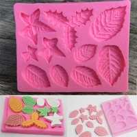 leave fondant mould baking mold craft tree flowers leaf cake decorating silicone mold silicone mold