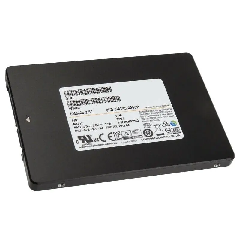 

Samsung 960GB SM863a SSD 2.5" MZ-7KM960N MZ7KM960HMJP-00005 GXM5304Q SATA6Gbps