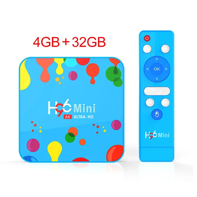 4G 32G ТВ-бокс 4GB 128GB H96 Mini Android 9,0 tv box Allwinner H6 quad core 6K H.265 Wifi HD проигрыватель google Youtube телеприставка - Цвет: 4G 32G