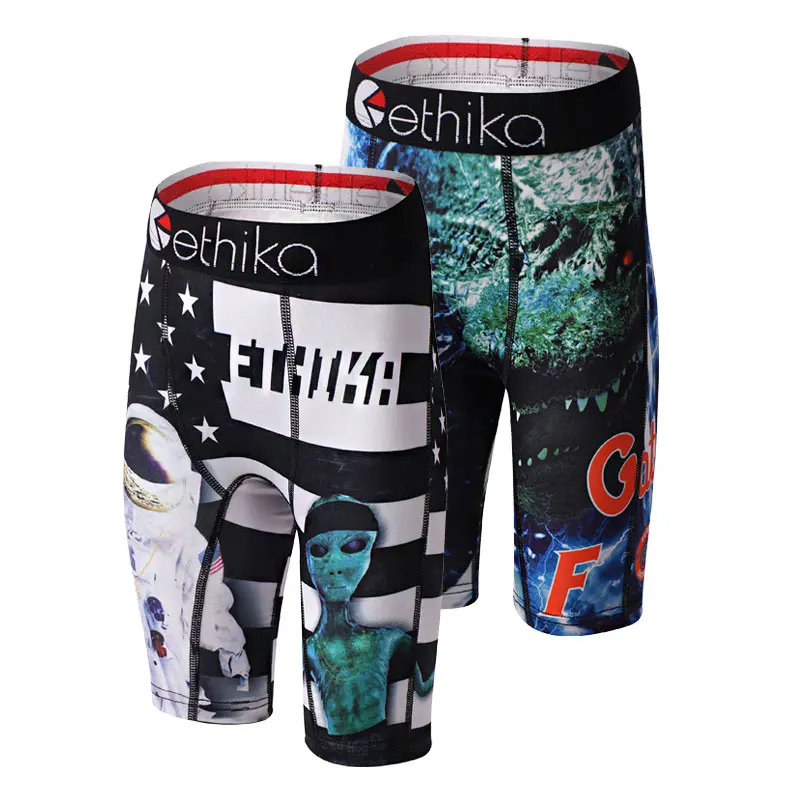

Прохладное стильное детское нижнее белье Ethika, однотонные боксеры для фитнеса, сексуальные пляжные мужские боксеры с принтом, трусы Ethika