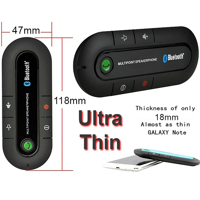 Автомобильный беспроводной EDR Bluetooth приемник Громкая связь многоточечный динамик MP3 музыкальный плеер Солнцезащитный козырек Bluetooth автомобильный комплект динамик телефон