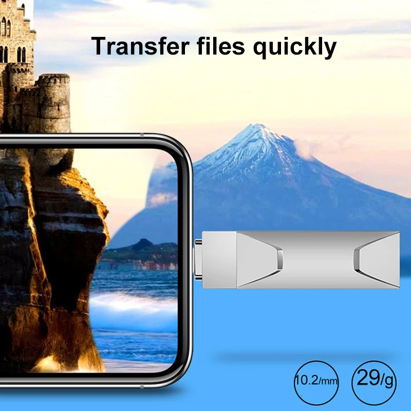 Флеш накопитель Lightning 3 в 1 32 ГБ 16 8 64 128 карта памяти USB 0 OTG Micro Pendrive 256 для iPhone lightning U